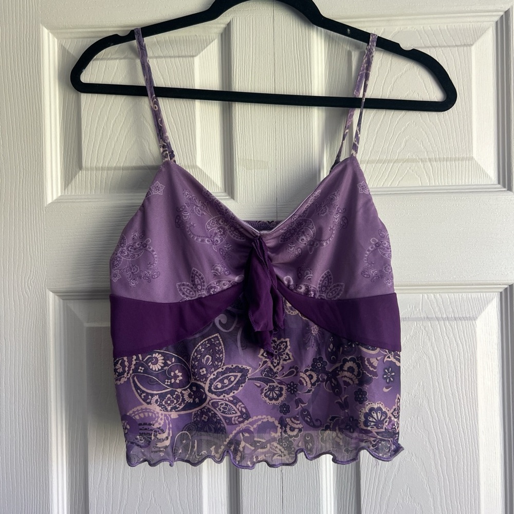 Purple Floral Camisole Top
